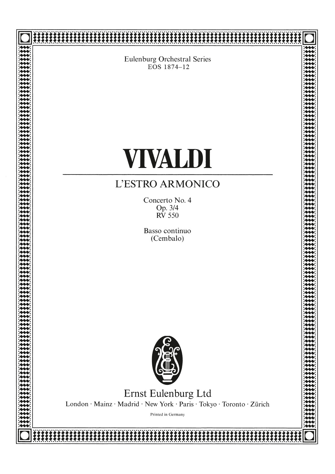 Front Cover Image Concerto e-moll op. 3/4 RV 550