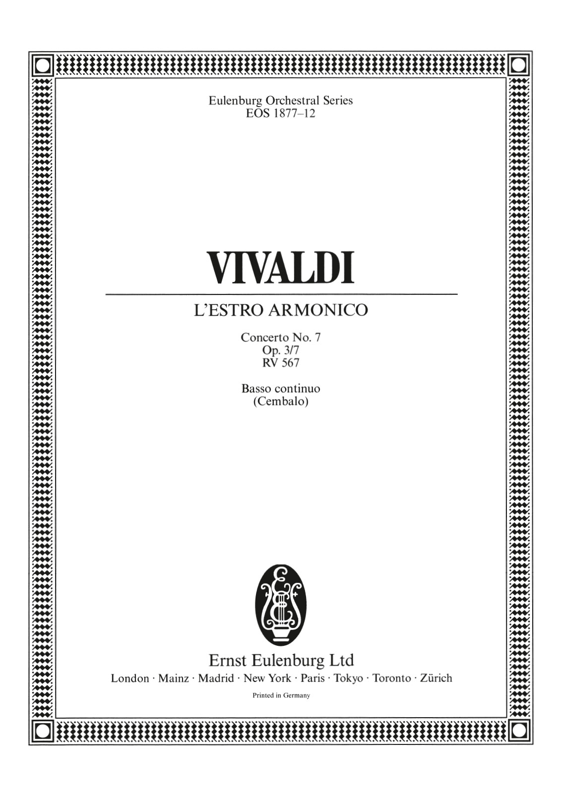 Front Cover Image Concerto Nr. 7 F-dur op. 3/7 RV 567