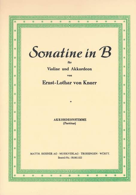 Front Cover Image Sonatine in B 