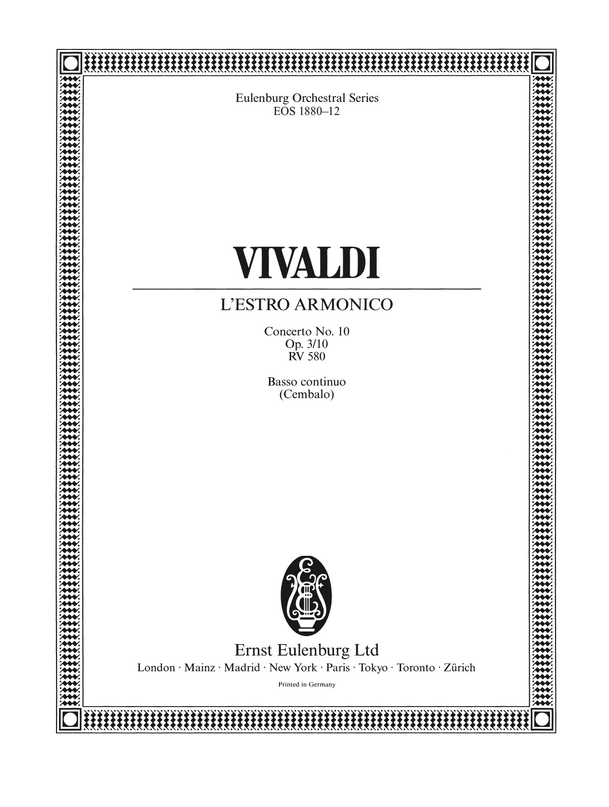 Front Cover Image Concerto h-moll op. 3/10 RV 580
