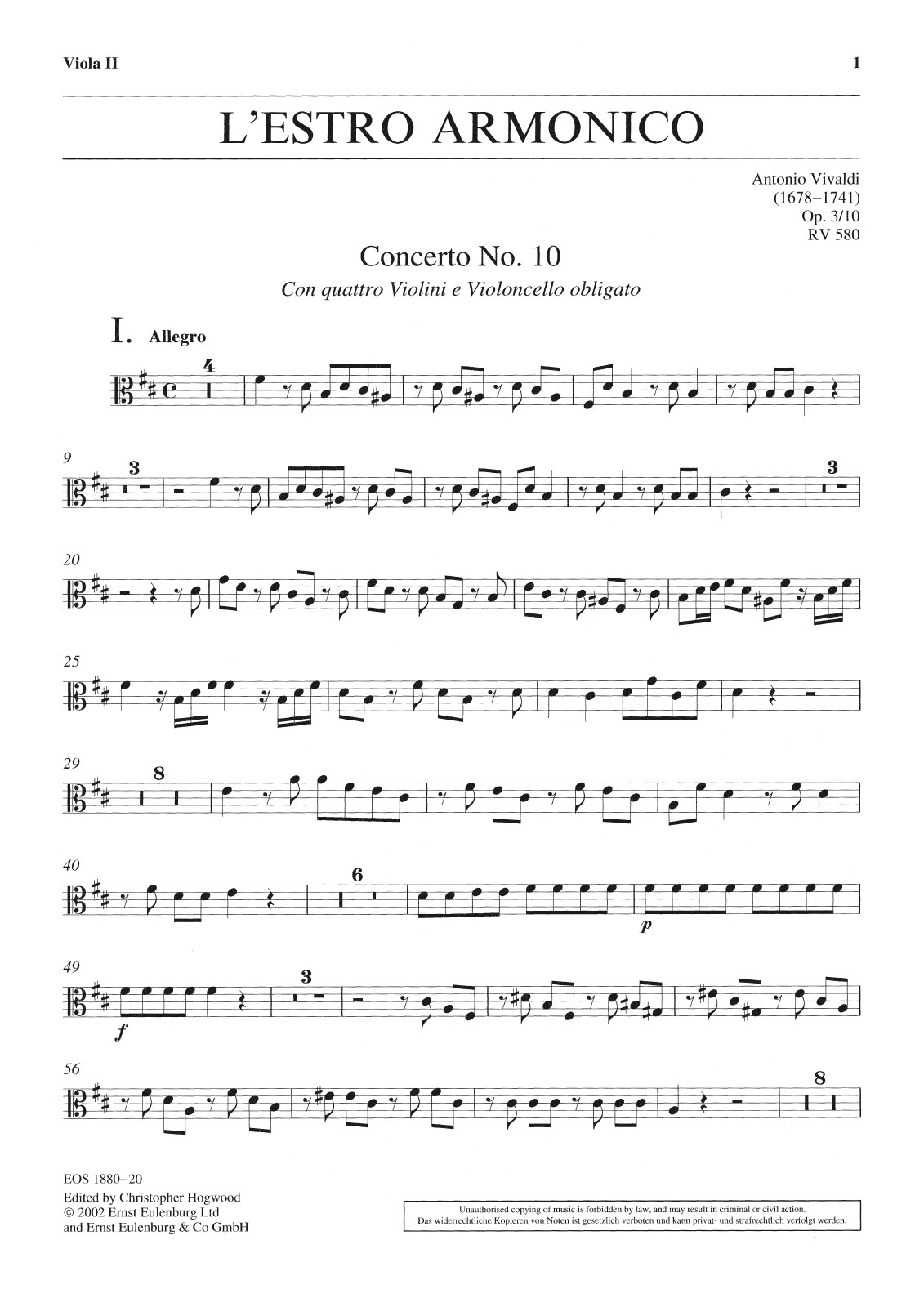 Front Cover Image Concerto h-moll op. 3/10 RV 580