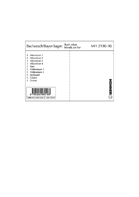 Front Cover Image THAT'S WHAT FRIENDS ARE FOR EP 