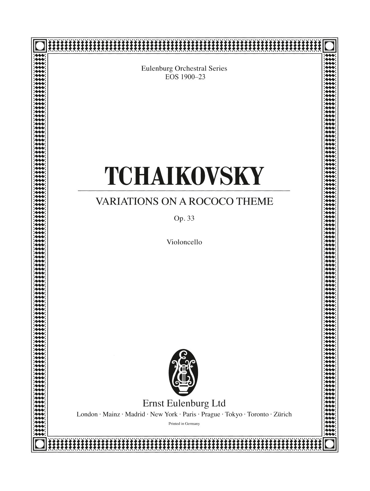 Front Cover Image Variationen über ein Rokoko-Thema op. 33