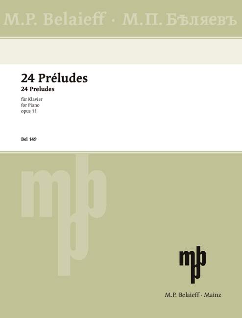 Front Cover Image 24 Préludes op. 11 