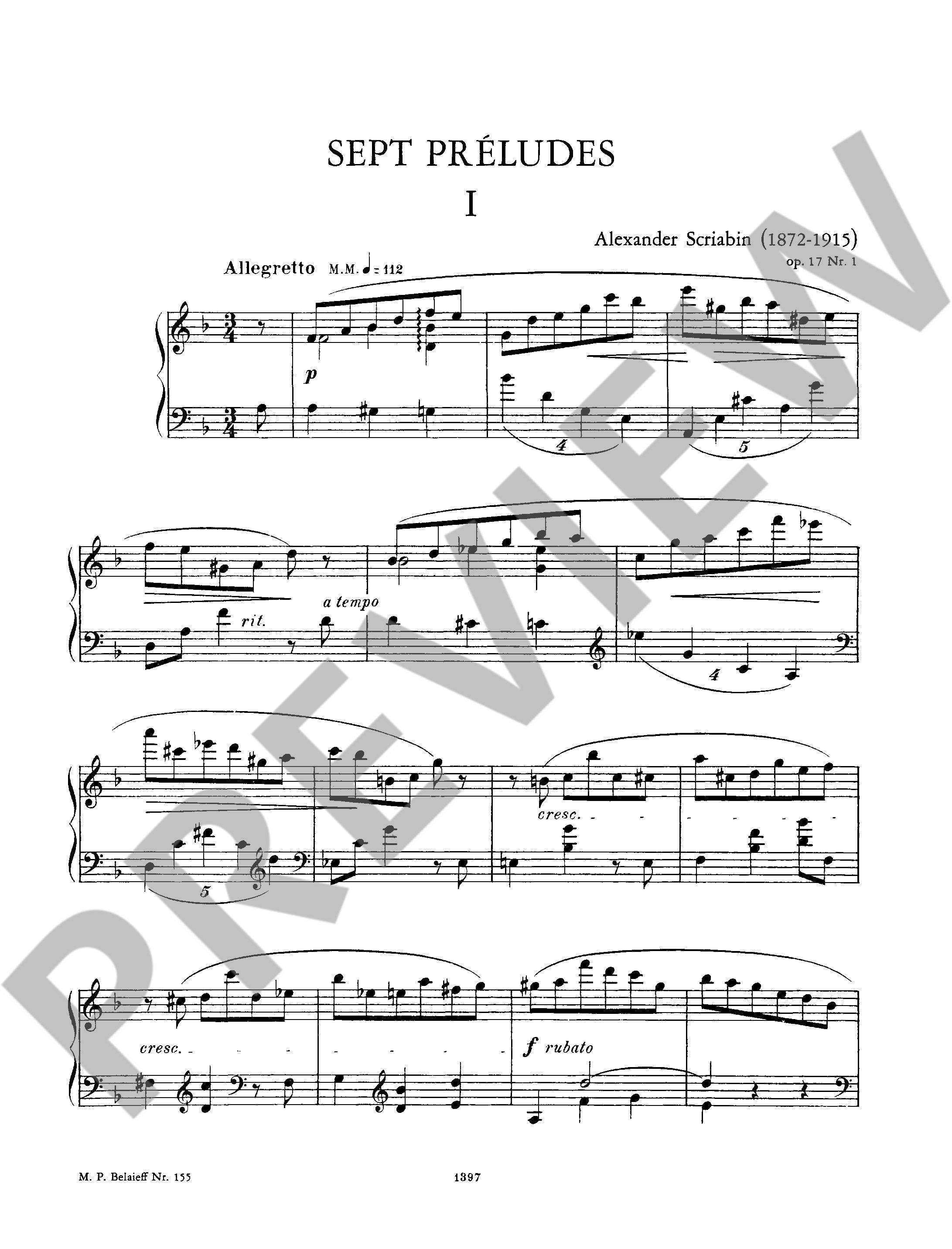 Other Cover Image Sept Préludes op. 17 
