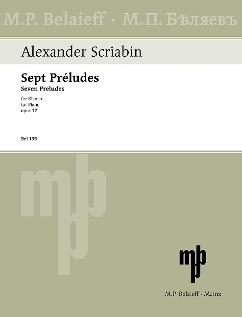 Front Cover Image Sept Préludes op. 17 