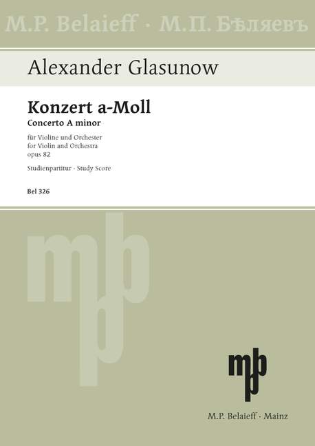 Front Cover Image Violinkonzert a-Moll op. 82 