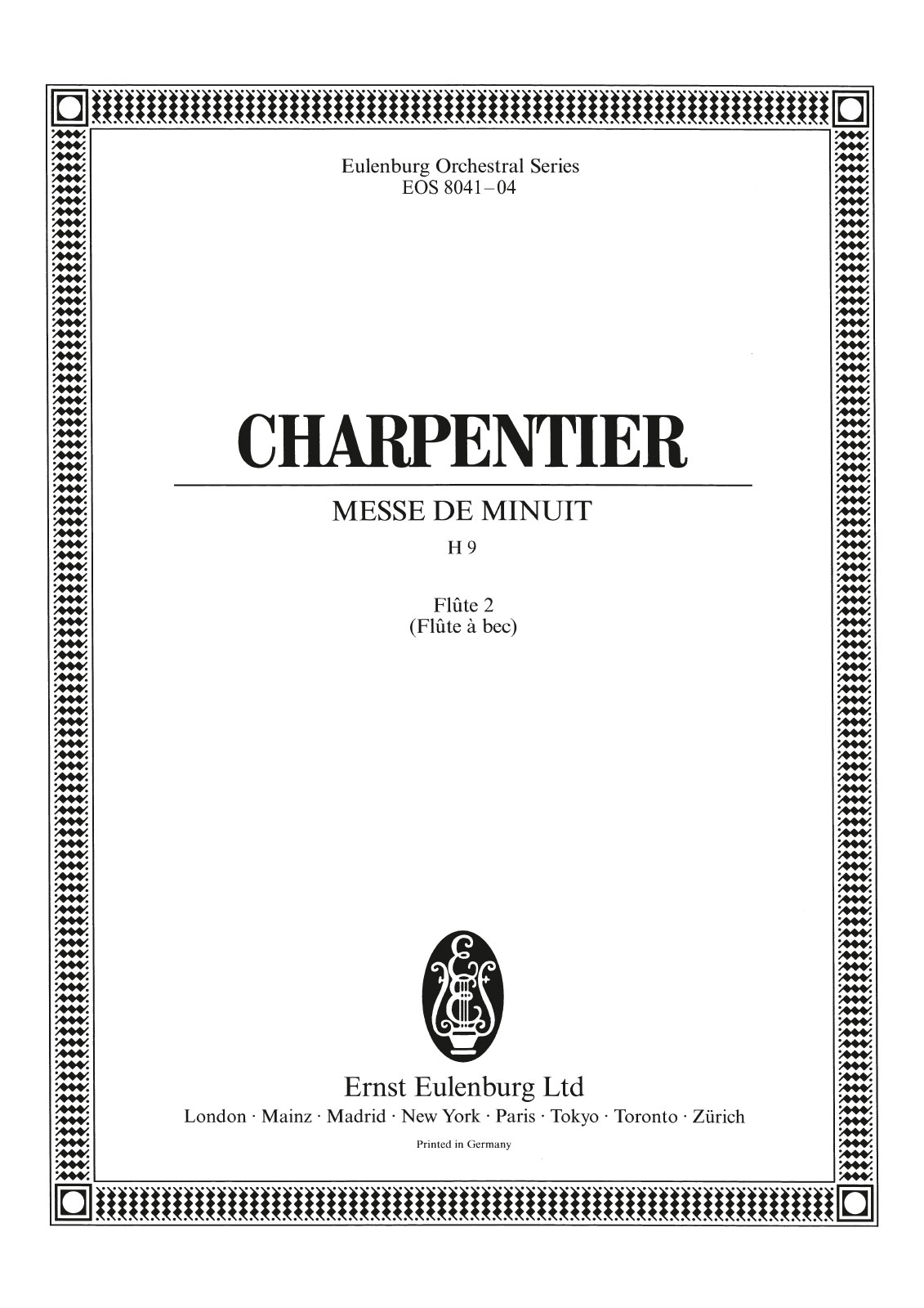 Front Cover Image Messe de Minuit H 9 H 9