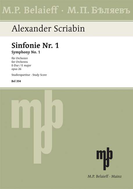 Front Cover Image Sinfonie Nr. 1 E-Dur op. 26 