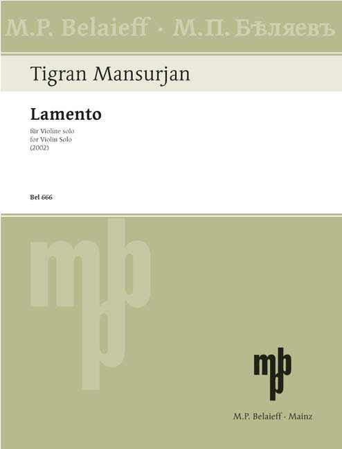 Front Cover Image Lamento 