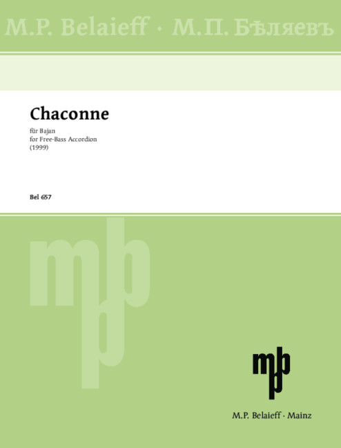Front Cover Image Chaconne 
