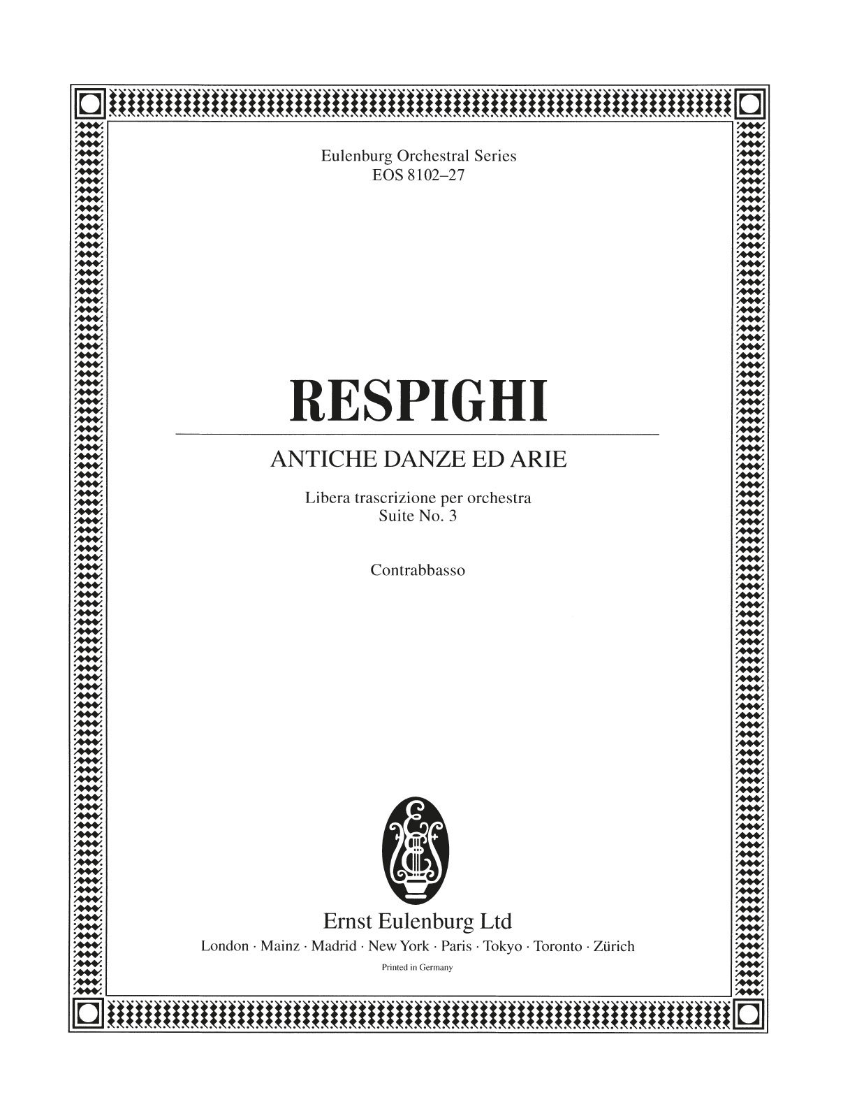 Front Cover Image Antiche Danze ed Arie