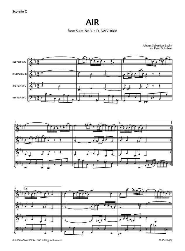 Other Cover Image Air from Suite Nr. 3 in D BWV 1068 