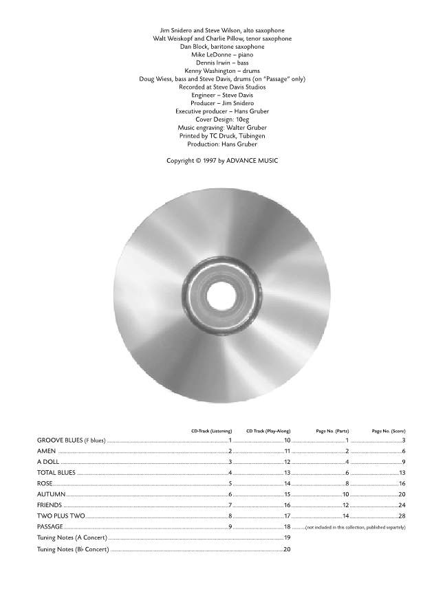 Other Cover Image Jazz Conception Saxophone Section 