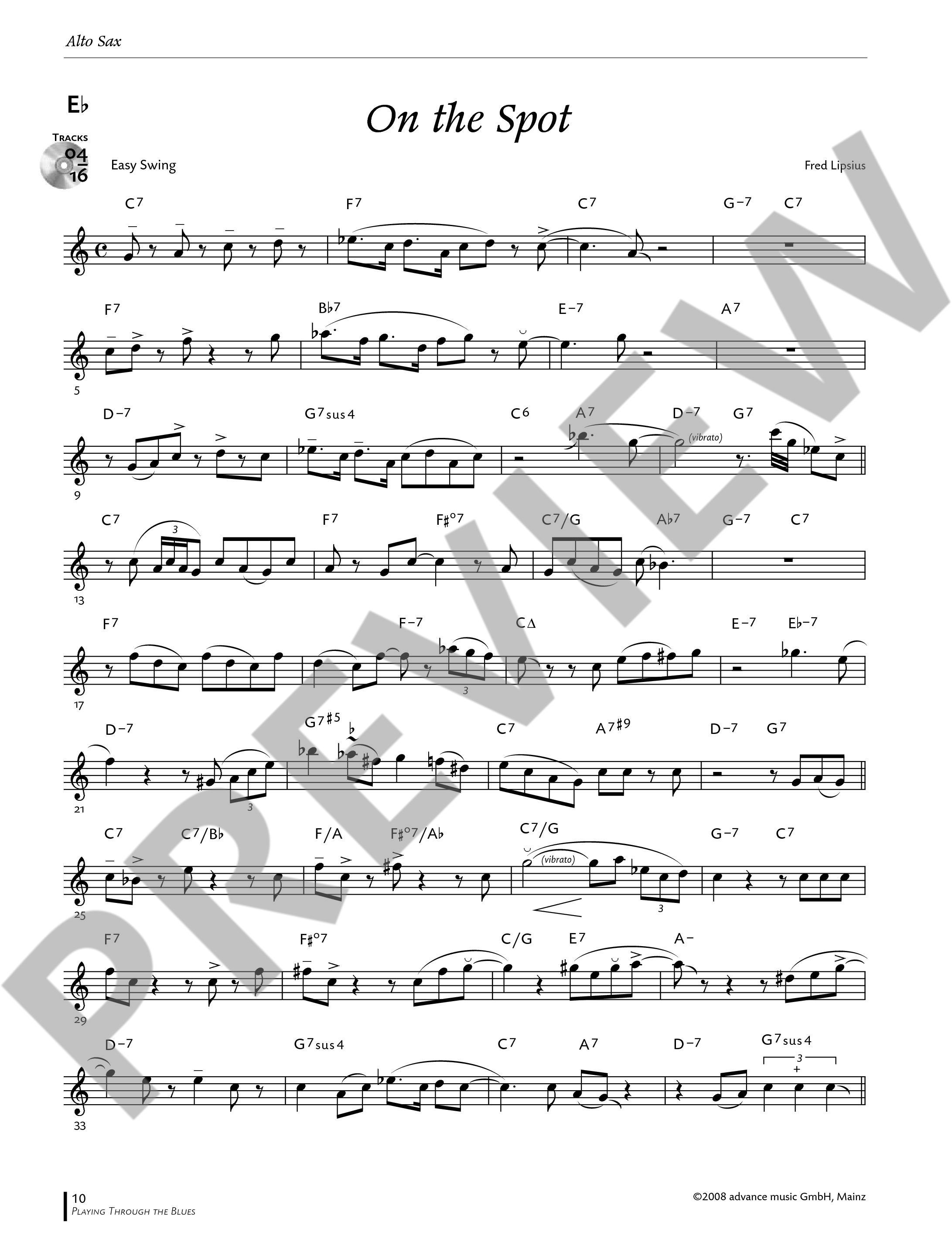 Other Cover Image Playing Through The Blues - Alto Sax 