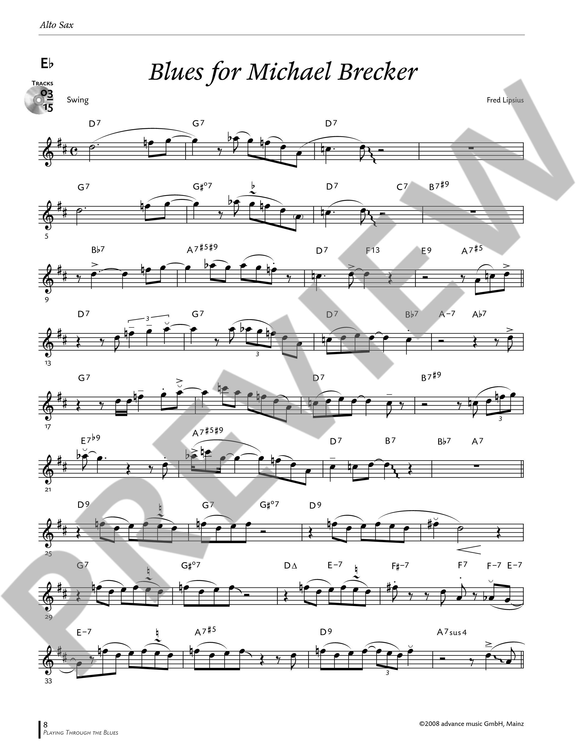 Other Cover Image Playing Through The Blues - Alto Sax 