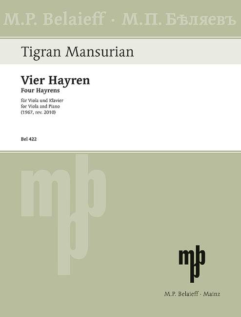 Front Cover Image Vier Hayren 