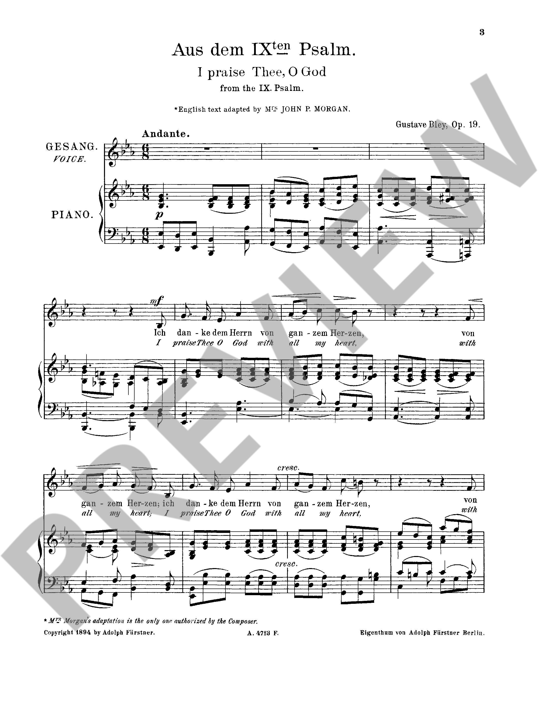 Other Cover Image Aus dem IX Psalm op. 19 