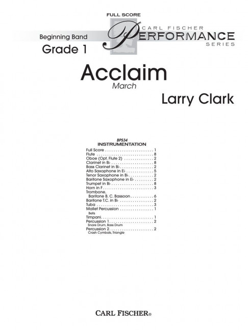 Front Cover Image Acclaim 