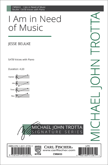Front Cover Image I Am in Need of Music 