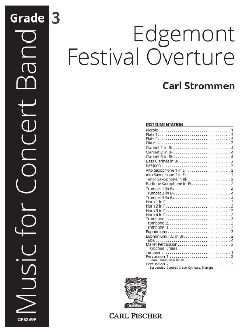 Front Cover Image Edgemont Festival Overture 