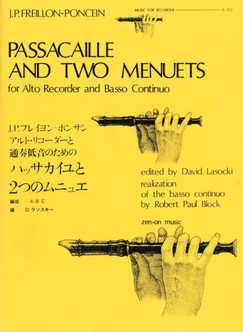 Front Cover Image Passacaille and Two Menuets R 152