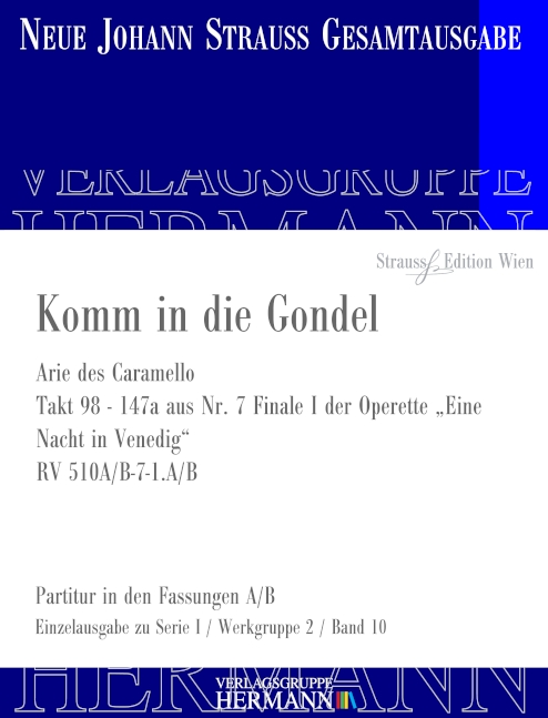 Front Cover Image Komm in die Gondel RV 510A/B-7-1.A/B 