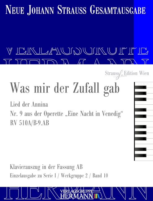 Front Cover Image Eine Nacht in Venedig - Was mir der Zufall gab (Nr. 9) RV 510A/B-9.AB 