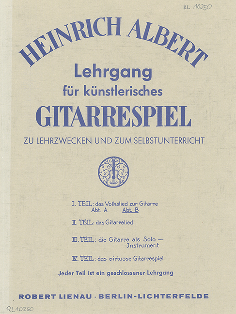 Front Cover Image Lehrgang für künstlerisches Gitarrespiel. Teil 1/Heft 1b