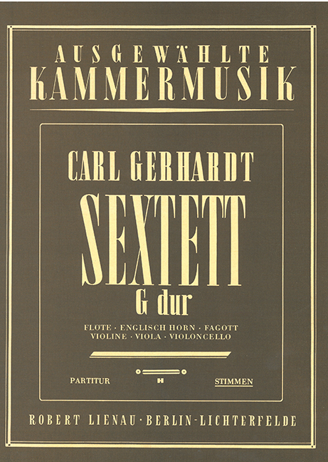 Front Cover Image Sextett G-Dur 