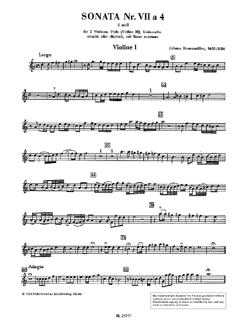 Front Cover Image Sonata 7 d-Moll a 4 