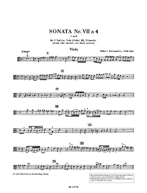 Front Cover Image Sonata 7 d-Moll a 4 