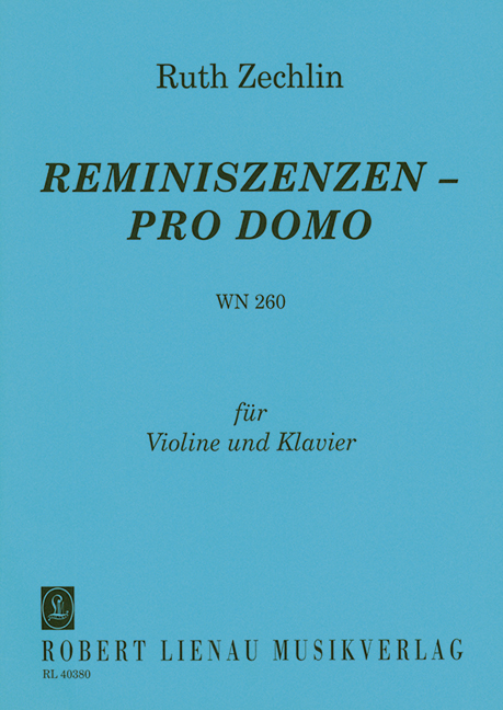 Front Cover Image Reminiszenzen - pro domo WN 260 
