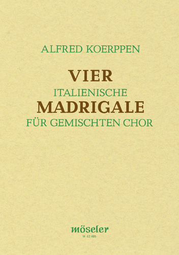 Front Cover Image Vier italienische Madrigale 