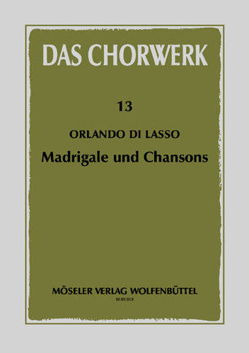 Front Cover Image Madrigale und Chansons 13