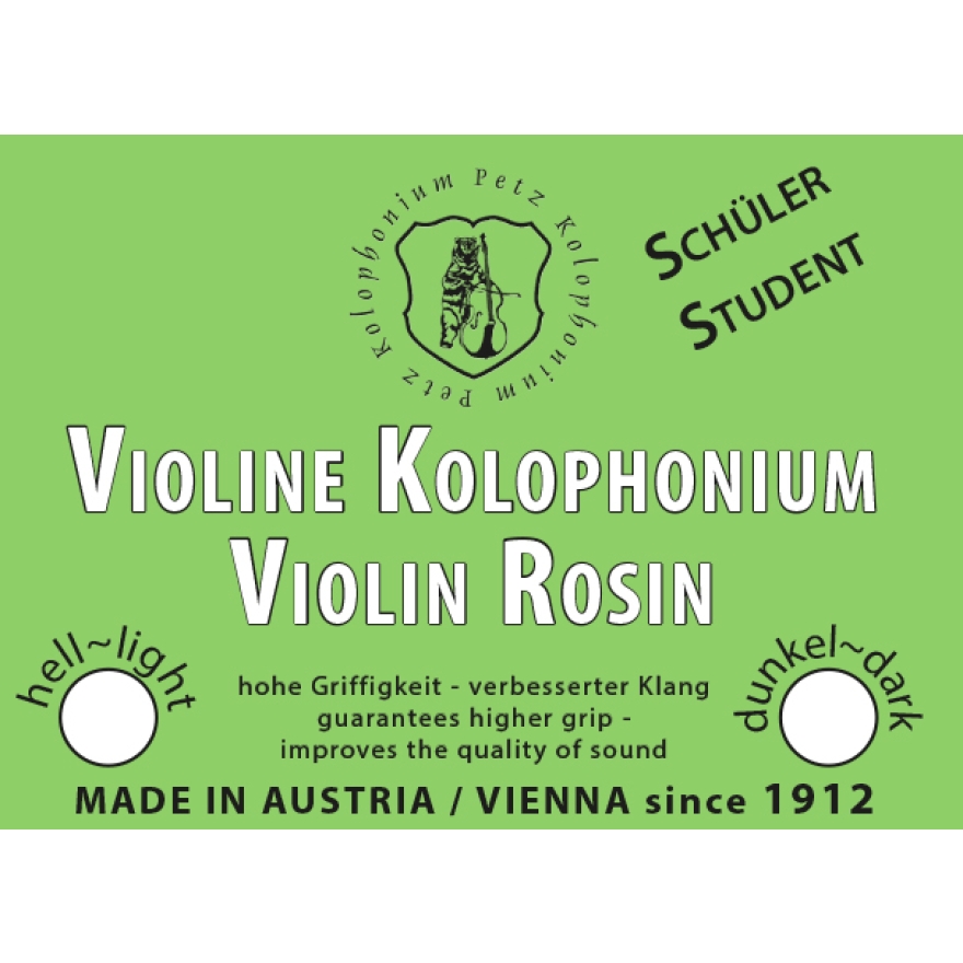 Front Cover Image Petz Violine - Viola Kolophonium für Schüler und Studenten, hell - weich