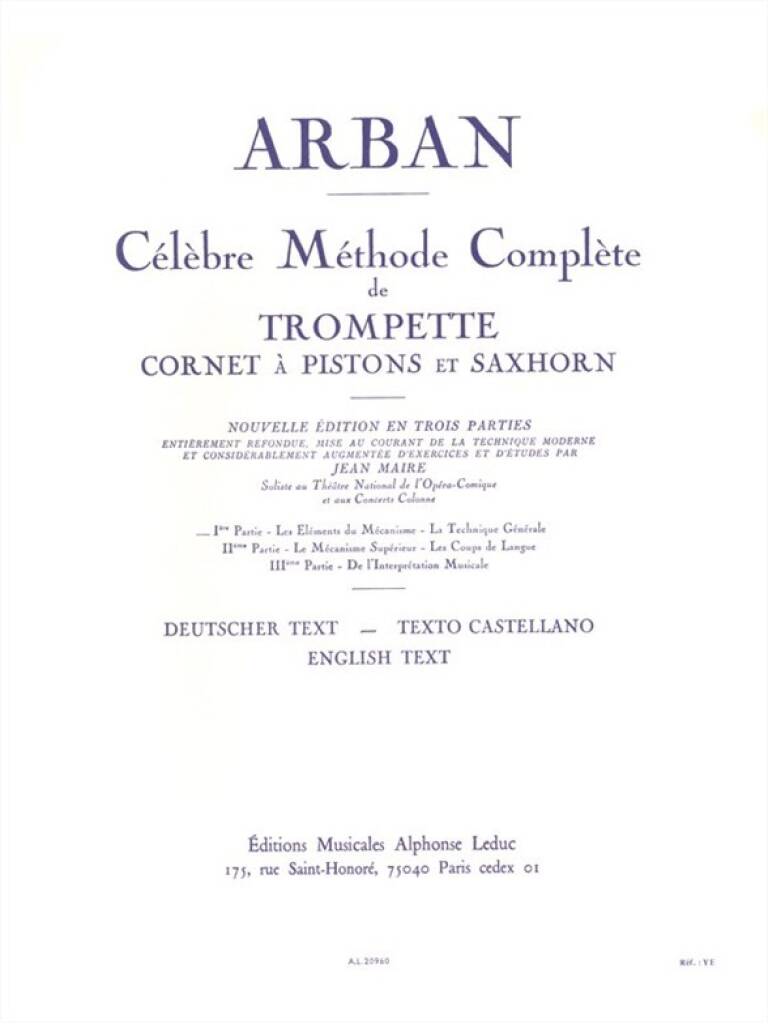 Front Cover Image Berühmte vollständige Schule für Trompete, Kornett und Saxhorn Band 1