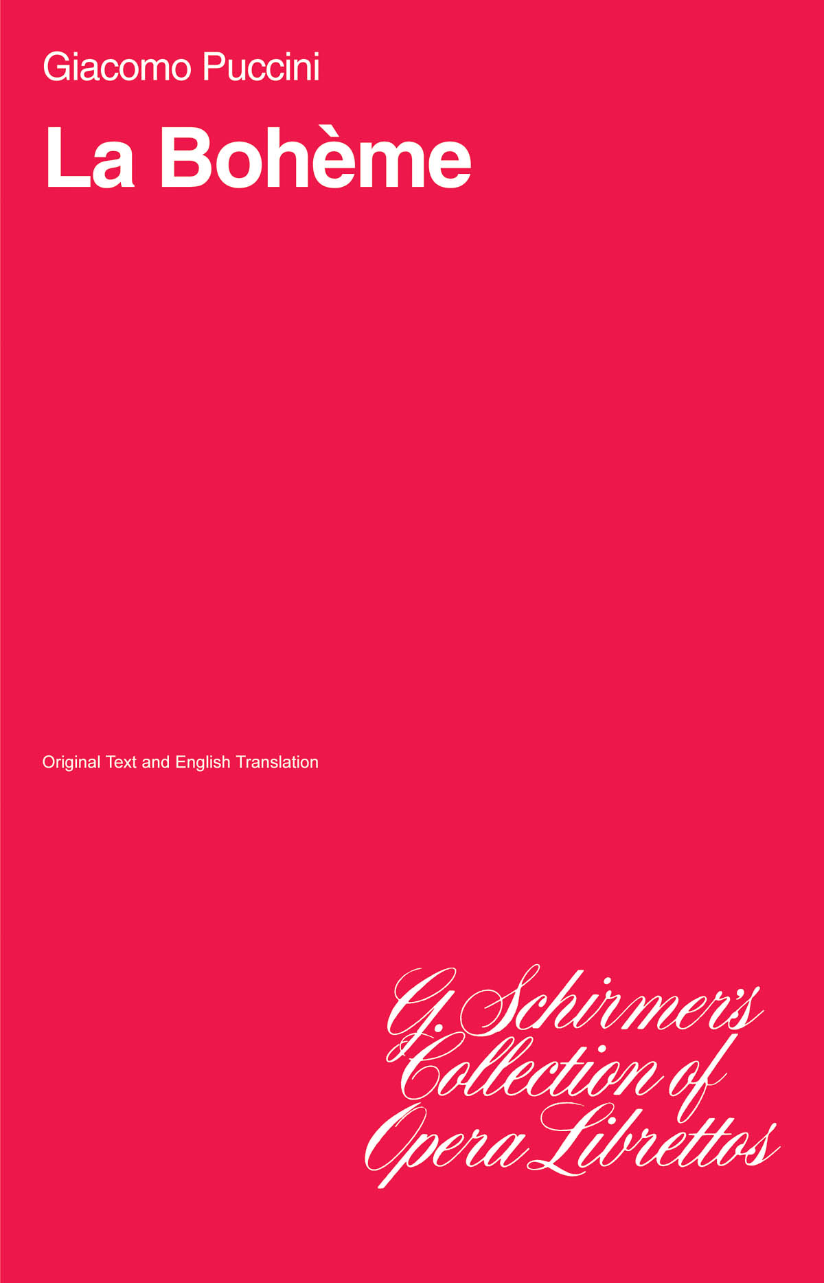 Front Cover Image La Boheme