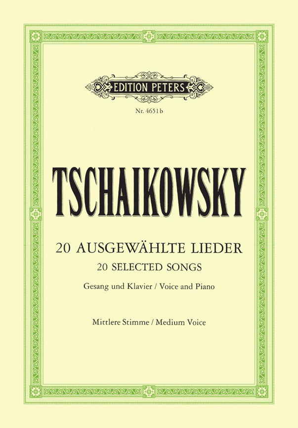 Front Cover Image 20 Ausgewählte Lieder für Gesang und Klavier