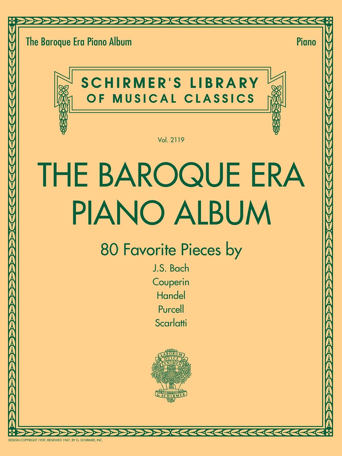Front Cover Image The Baroque Era Piano Album