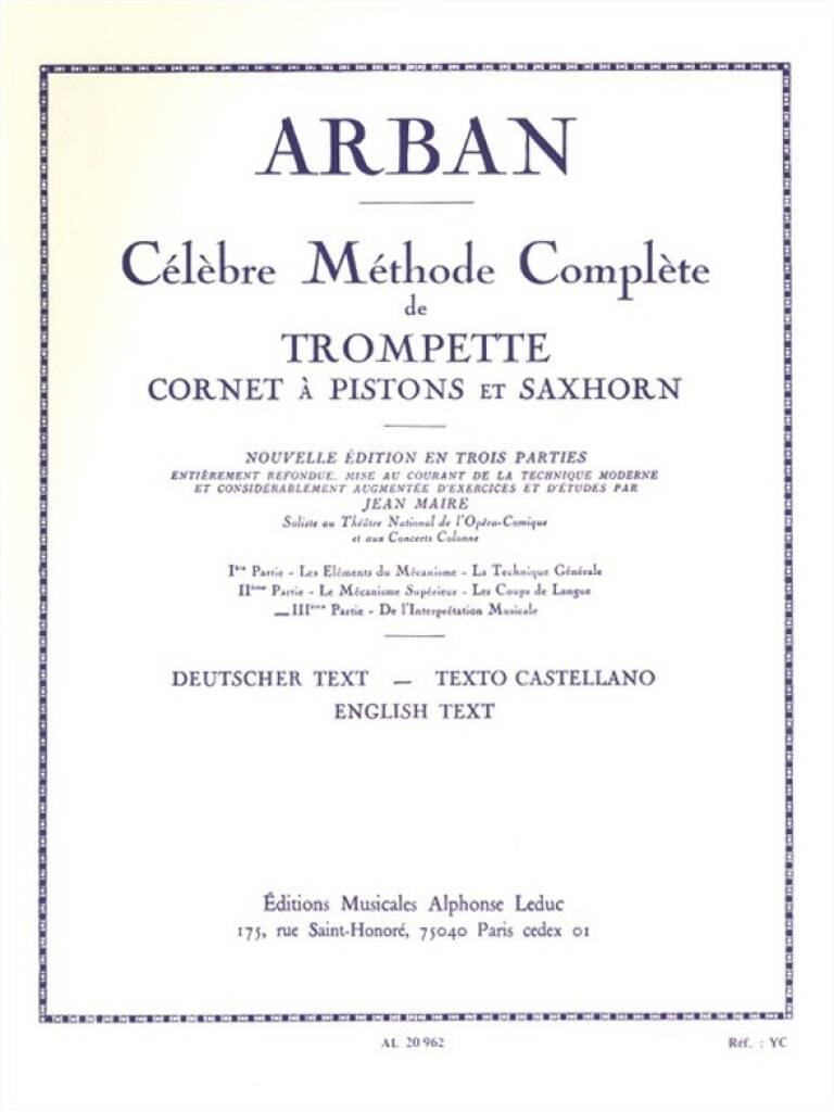 Front Cover Image Berühmte vollständige Schule für Trompete, Kornett und Saxhorn Band 3