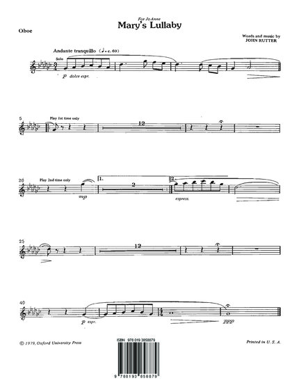 Front Cover Image Mary's Lullaby