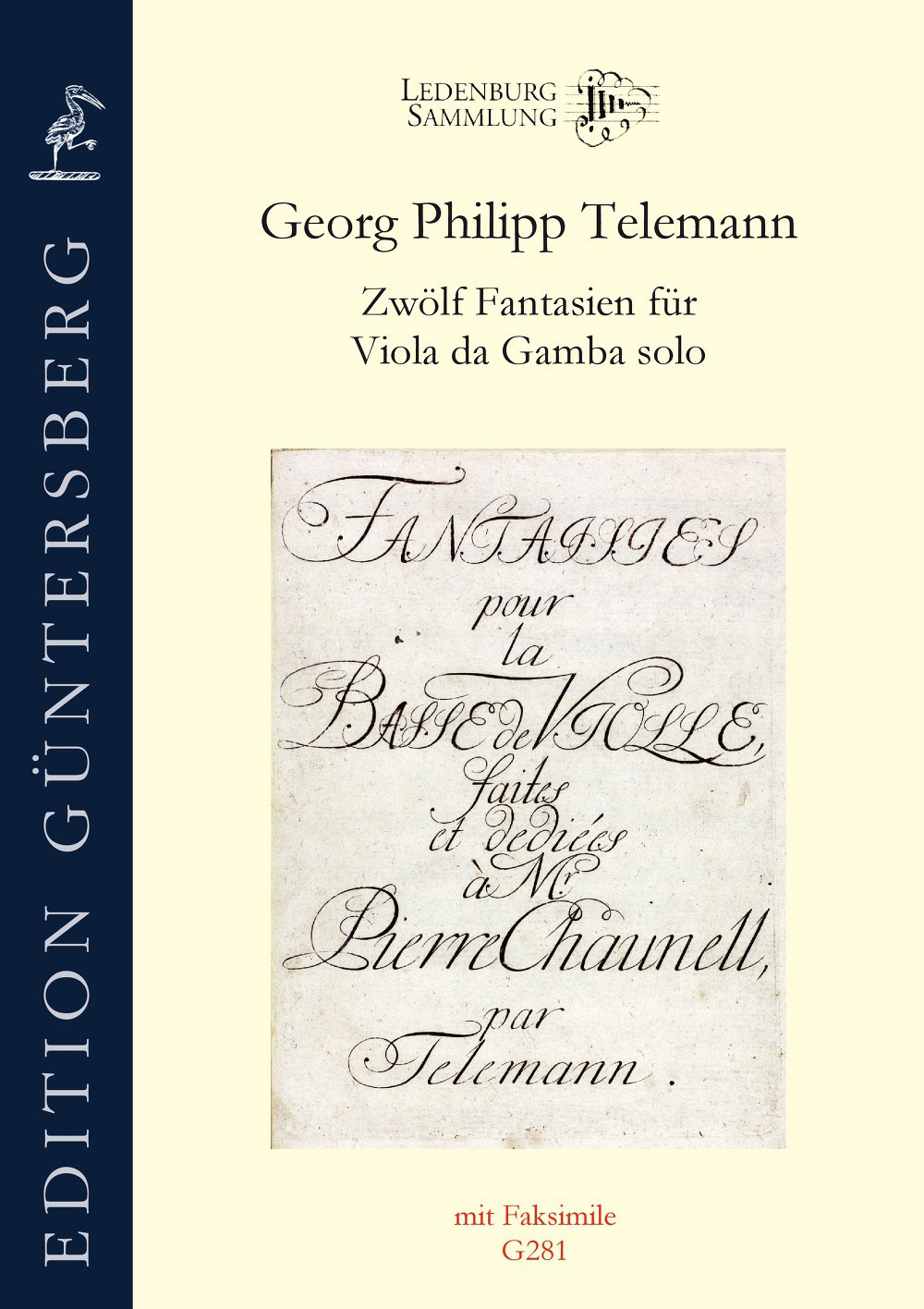 Front Cover Image Zwölf Fantasien für Viola da Gamba solo TWV 40:26-37 (1735)