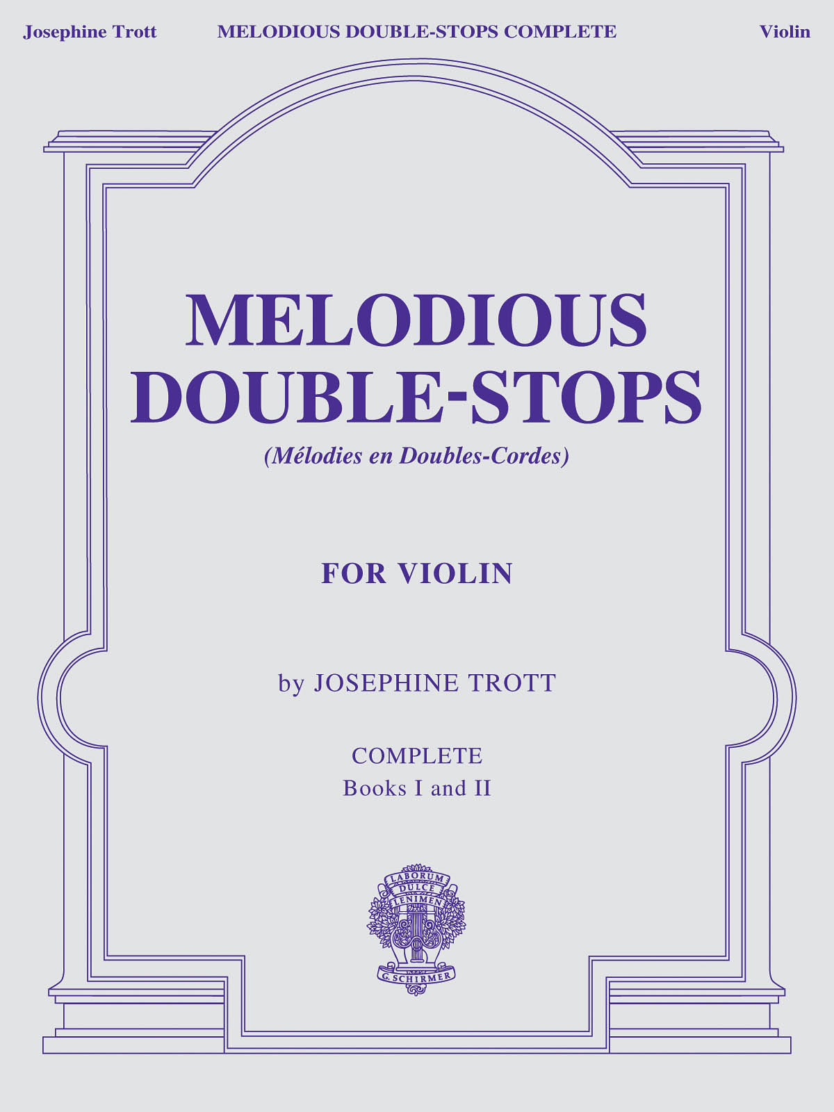 Front Cover Image Melodious Double-Stops, Complete Books 1 and 2 for the Violin