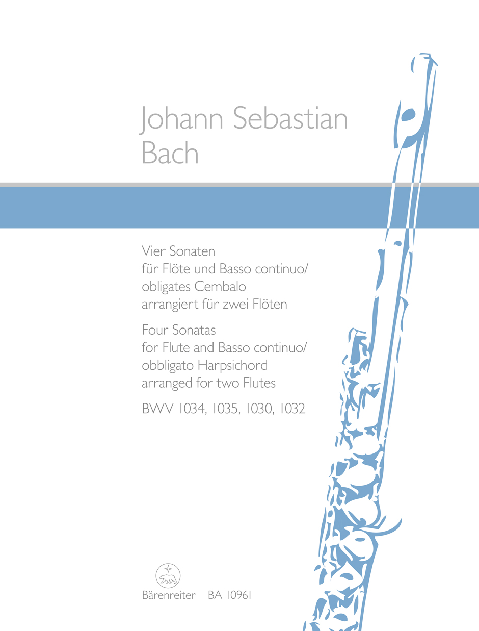 Front Cover Image Vier Sonaten für Flöte und Basso continuo / obligates Cembalo BWV 1034, 1035, 1030, 1032