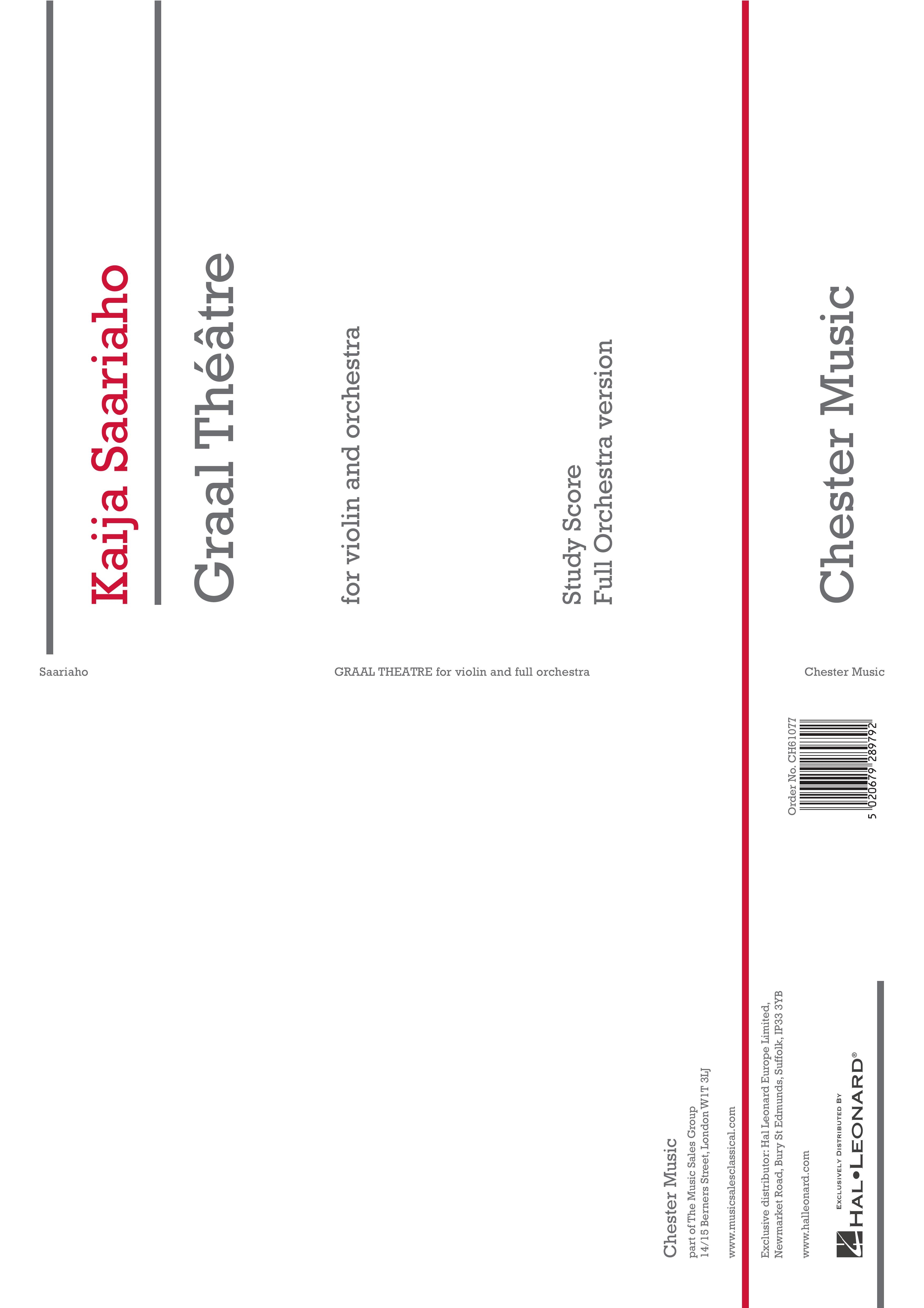 Front Cover Image Graal Theatre Violin Concerto