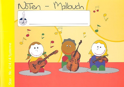 Front Cover Image Notenmalbücher - DIN A4 quer 4 Systeme