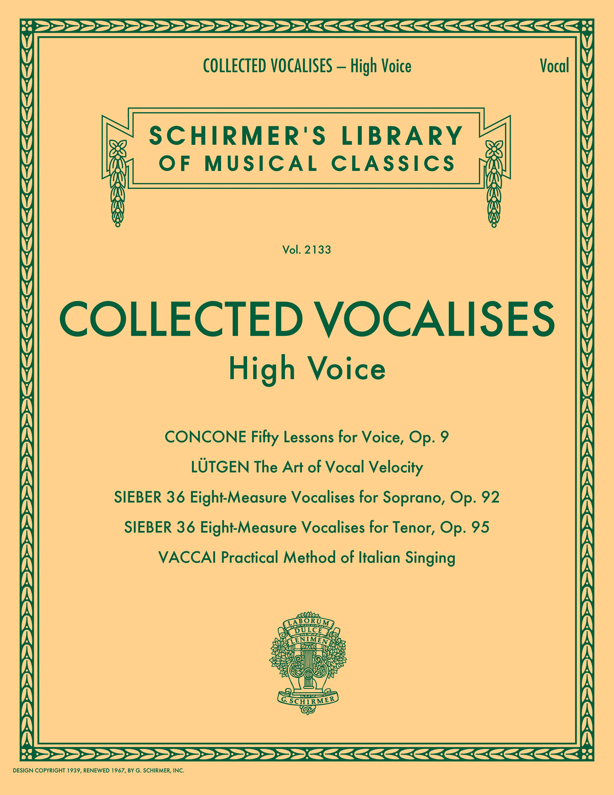 Other Cover Image Collected Vocalises - Hohe Stimme