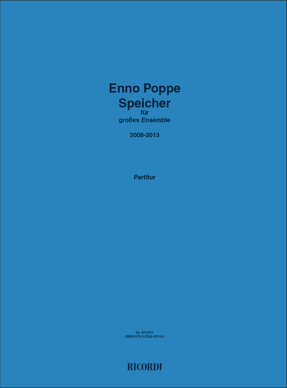 Front Cover Image Speicher