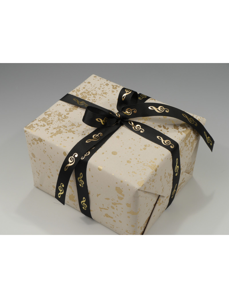 Other Cover Image Geschenkband Violinschlüssel, schwarz / gold